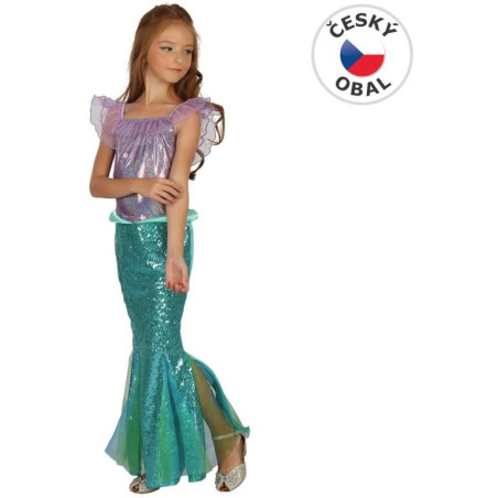 Šaty na karneval - mořská panna, 120-130 cm