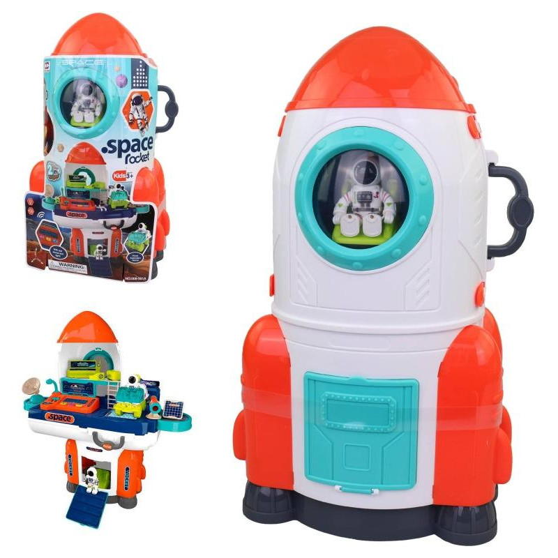 Vesmírná raketa, stolek s příslušenstvím, na baterie, 49 x 19,5 x 53 cm