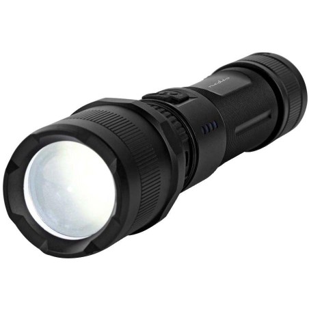 NEDIS LED svítilna/ napájení z baterie/ 3,7 V DC/ 10 W/ 1000 lm/ dosah 110 m/ černá