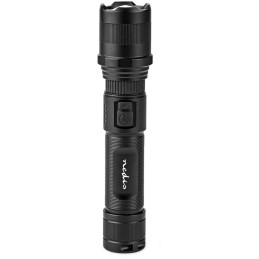 NEDIS LED svítilna/ napájení z baterie/ 3,7 V DC/ 10 W/ 1000 lm/ dosah 110 m/ černá