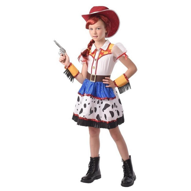 Šaty na karneval - kovbojská dívka, 120 cm - 130 cm