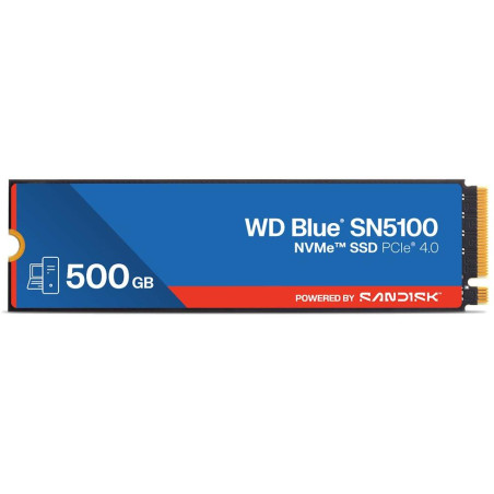 WD Blue SN5100 500GB SSD Powered by SANDISK / NVMe M.2 PCIe Gen4 / Interní / chladič / M.2 2280