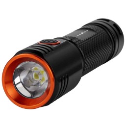 NEDIS LED svítilna/ napájení z baterie/ 3,7 V DC/ 20 W/ 2000 lm/ dosah 180 m/ černá