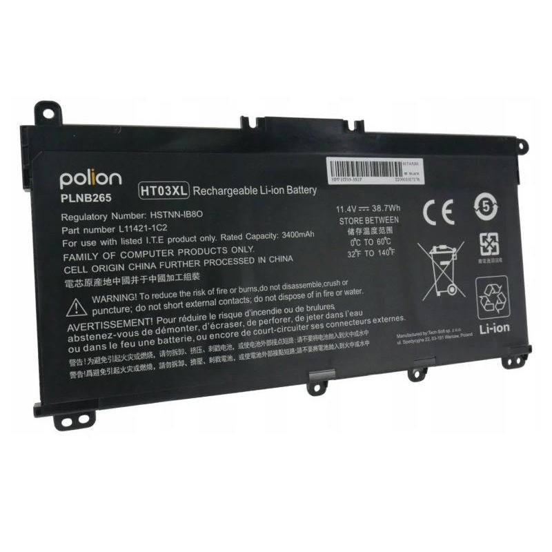 TRX baterie Polion HT03XL/ 11.4V/ 3400 mAh/ Li-Pol/ HSTNN-LB8M L11421-545 pro HP 240 G7 245 G7 250 G7 255/ neoriginální