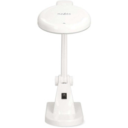 NEDIS zvětšovací stolní LED lampa/ čočka 3 + 12 dioptrií/ spotřeba 6 W/ teplota 6500 K/ světelný tok 400 lm/ bílá