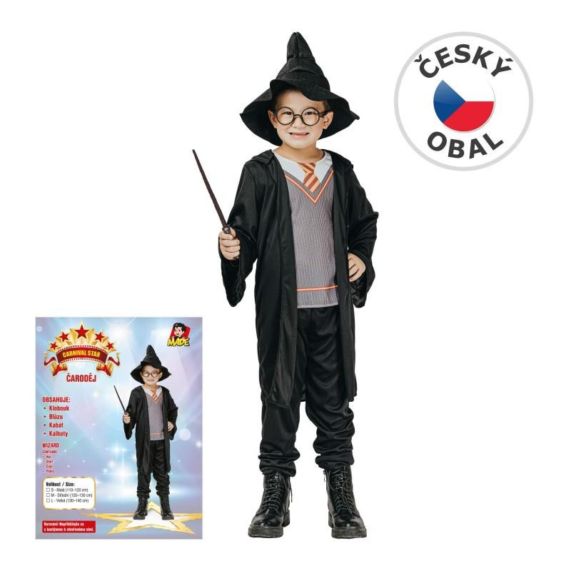 Šaty na karneval - kouzelník, 120-130 cm