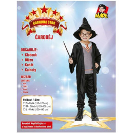 Šaty na karneval - kouzelník, 120-130 cm