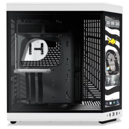 HYTE skříň Y70 Touch Infinite Panda / 14,9" dotykový displej / levé a přední sklo / Riser PCIe 4.0 / bez zdroje