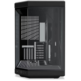 HYTE skříň Y70 Pitch Black / levé a přední sklo / Riser PCIe 4.0 / bez zdroje / 1x USB-C / 2x USB-A /