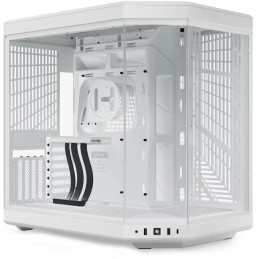 HYTE skříň Y70 Snow white / levé a přední sklo / Riser PCIe 4.0 / bez zdroje / 1x USB-C / 2x USB-A /