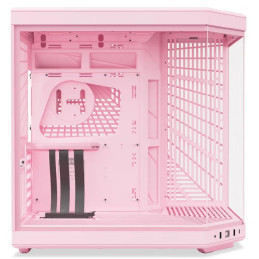 HYTE skříň Y70 Strawberry Milk / levé a přední sklo / Riser PCIe 4.0 / bez zdroje / 1x USB-C / 2x USB-A /