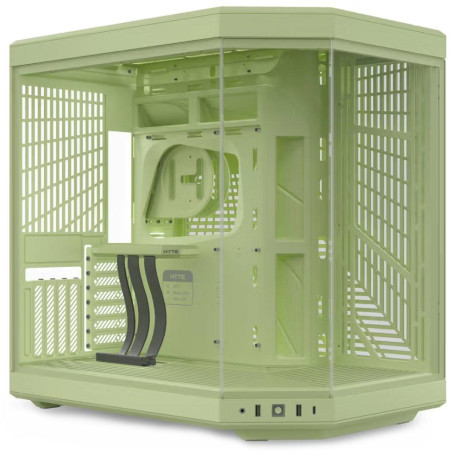 HYTE skříň Y70 Matcha Milk / levé a přední sklo / Riser PCIe 4.0 / bez zdroje / 1x USB-C / 2x USB-A /