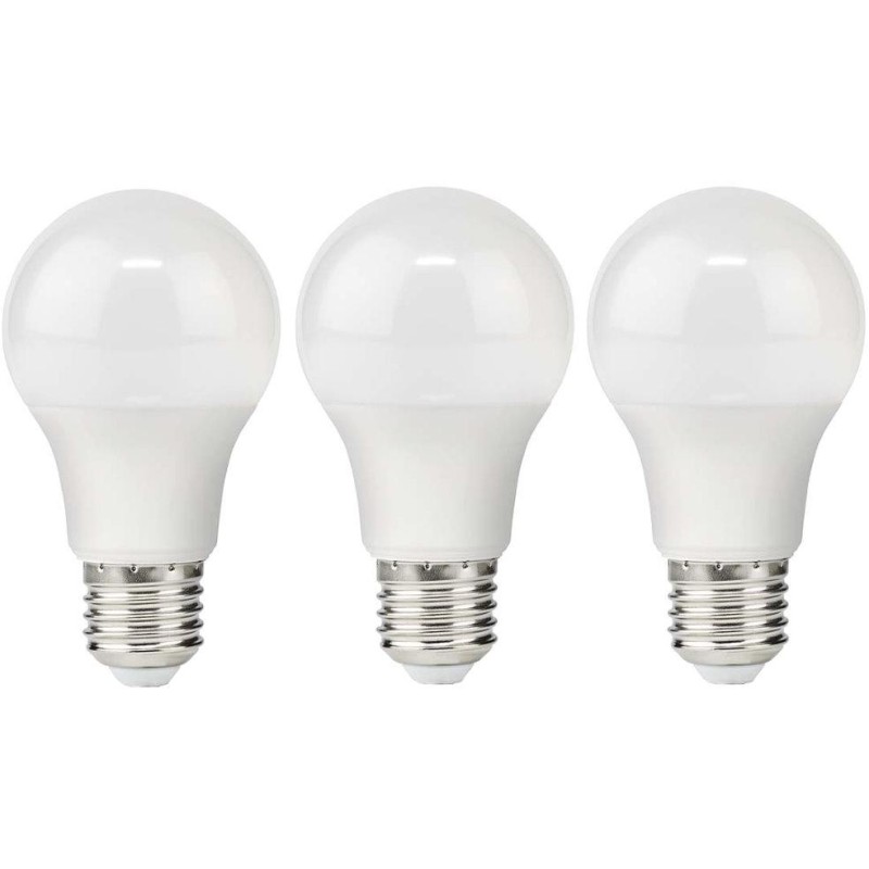 NEDIS LED žárovka E27/ A60/ 4,9 W/ 220 V/ 470 lm/ 2700 K/ teplá bílá/ matná/ 3 kusy
