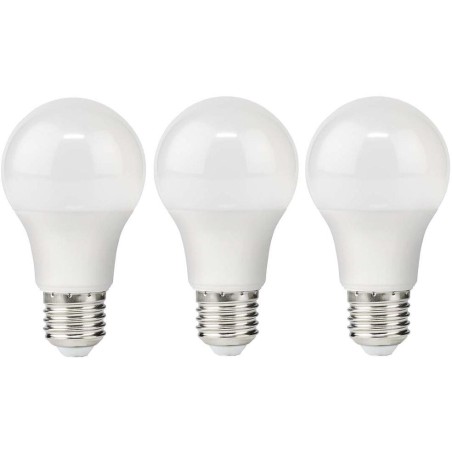 NEDIS LED žárovka E27/ A60/ 4,9 W/ 220 V/ 470 lm/ 2700 K/ teplá bílá/ matná/ 3 kusy
