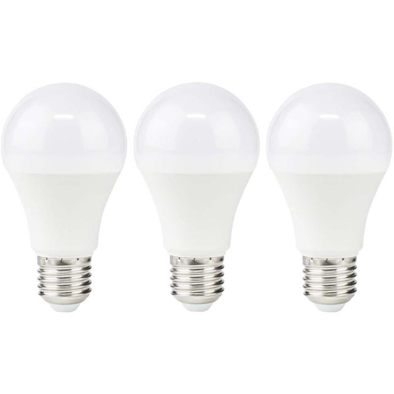 NEDIS LED žárovka E27/ A60/ 8 W/ 220 V/ 806 lm/ 2700 K/ teplá bílá/ matná/ 3 kusy
