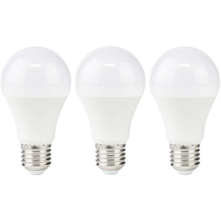 NEDIS LED žárovka E27/ A60/ 8 W/ 220 V/ 806 lm/ 2700 K/ teplá bílá/ matná/ 3 kusy
