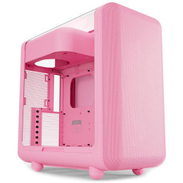 HYTE skříň X50 Strawberry Milk / prosklená zaoblená bočnice / bez zdroje / 1x USB-C / 2x USB-A /