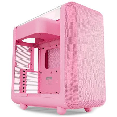 HYTE skříň X50 Strawberry Milk / prosklená zaoblená bočnice / bez zdroje / 1x USB-C / 2x USB-A /