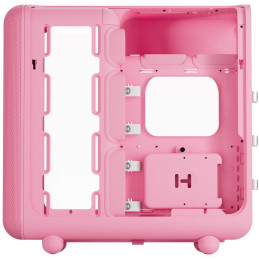 HYTE skříň X50 Strawberry Milk / prosklená zaoblená bočnice / bez zdroje / 1x USB-C / 2x USB-A /