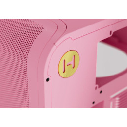 HYTE skříň X50 Strawberry Milk / prosklená zaoblená bočnice / bez zdroje / 1x USB-C / 2x USB-A /