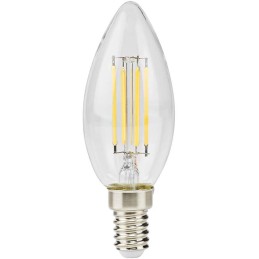 NEDIS LED žárovka E14/ svíčka/ 4,5 W/ 220 V/ 470 lm/ 2700 K/ stmívatelná/ teplá bílá/ retro styl/ čirá