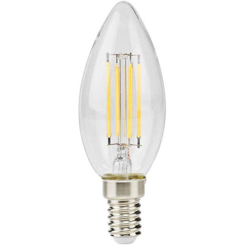 NEDIS LED žárovka E14/ svíčka/ 4,5 W/ 220 V/ 470 lm/ 2700 K/ stmívatelná/ teplá bílá/ retro styl/ čirá