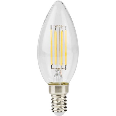 NEDIS LED žárovka E14/ svíčka/ 4,5 W/ 220 V/ 470 lm/ 2700 K/ stmívatelná/ teplá bílá/ retro styl/ čirá