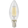 NEDIS LED-Lampe E14/ Kerze/ 4,5 W/ 220 V/ 470 lm/ 2700 K/ dimmbar/ warmweiß/ Retro-Stil/ klar