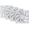HYTE ventilátor 120mm PWM / farba Snow White / 1500rpm / 72CFM / ABS / 4-pin / sada 4x ventilátor