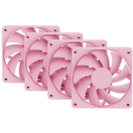 HYTE ventilátor 120mm PWM / barva Strawberry Milk / 1500rpm / 72CFM / ABS / 4-pin / sada 4x ventilátor