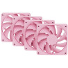 Wentylator HYTE 120mm PWM / kolor Strawberry Milk / 1500 obr./min / 72 CFM / ABS / 4-pinowy / zestaw 4 wentylatorów