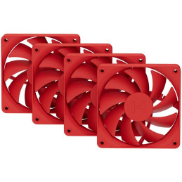 HYTE ventilátor 120mm PWM / barva Wild Cherry / 1500rpm / 72CFM / ABS / 4-pin / sada 4x ventilátor