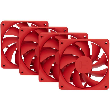 HYTE ventilátor 120mm PWM / barva Wild Cherry / 1500rpm / 72CFM / ABS / 4-pin / sada 4x ventilátor