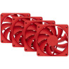Wentylator HYTE 120mm PWM / kolor Wild Cherry / 1500 obr./min / 72 CFM / ABS / 4-pin / zestaw 4 wentylatorów