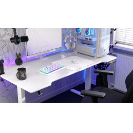 Endorfy podložka pod myš Stoneflow White L / 450x400x3 / voděodolná / obšitá / gumová spodní vrstva / bílý kámen