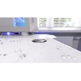 Endorfy podložka pod myš Stoneflow White L / 450x400x3 / voděodolná / obšitá / gumová spodní vrstva / bílý kámen