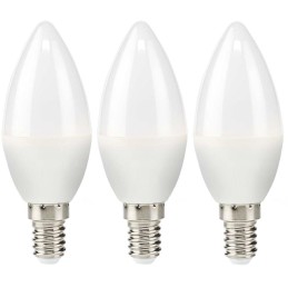 NEDIS LED žárovka E14/ svíčka/ 2,8 W/ 220 V/ 250 lm/ 2700 K/ teplá Bílá/ matná/ 3 kusy