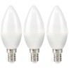 NEDIS LED-Lampe E14/ Kerze/ 2,8 W/ 220 V/ 250 lm/ 2700 K/ Warmweiß/ Matt/ 3 Stück