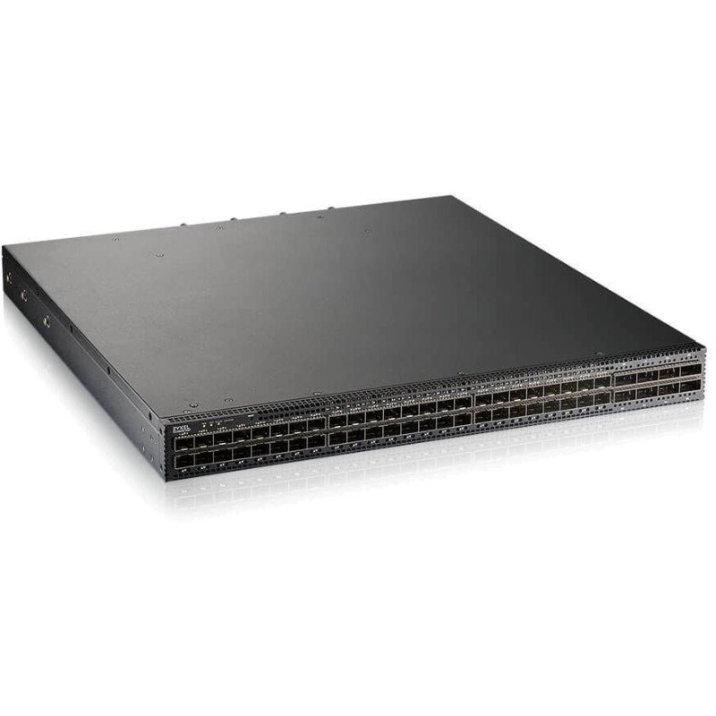Zyxel CX4800-56F, 48-port 10/25G L3 Aggregation Fiber Switch with 8 100G Uplink (with 2 DC power supply)