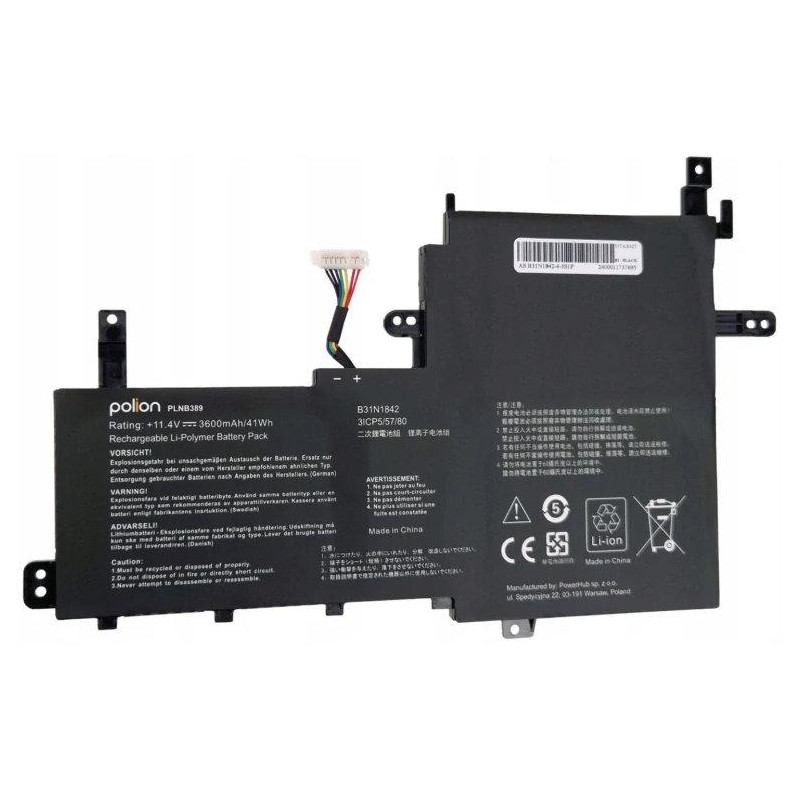 TRX baterie Polion B31N1842/ 11.4V/ 3600 mAh/ 41Wh/ Li-Pol/ Asus M513UA S531FA S531FL X531FL V531FA V531FL/ neoriginální