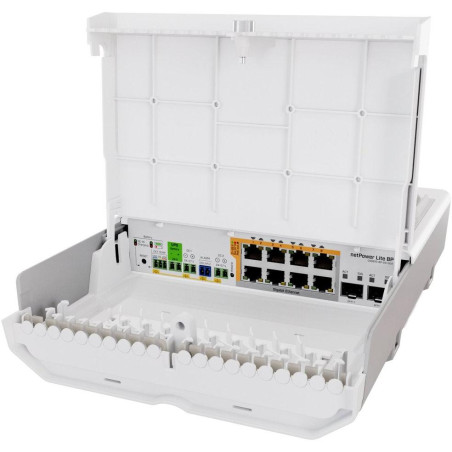 MikroTik managed Switch/UPS netPower Lite 8P, 8x GbE PoE+, 2x 10Gb SFP+, SwOS, PSU (PoE budget 120W)