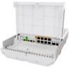 MikroTik Managed Switch/USV netPower Lite 8P, 8x GbE PoE+, 2x 10Gb SFP+, SwOS, Netzteil (PoE-Budget 120W)