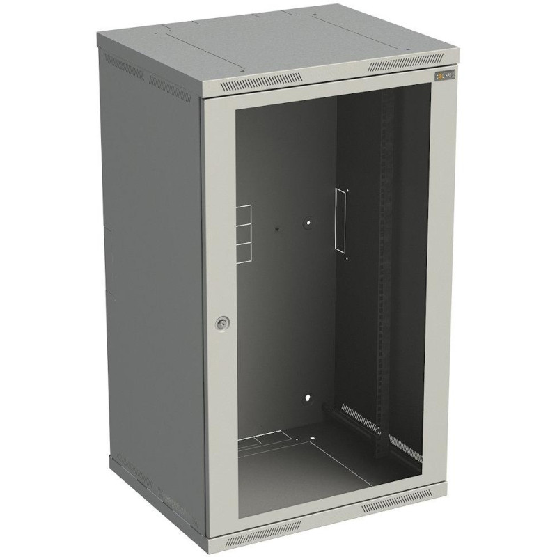 Solarix Rozvaděč nástěnný SENSA 21U 600mm, dveře sklo, RAL 7035, SENSA-21U-66-11-G