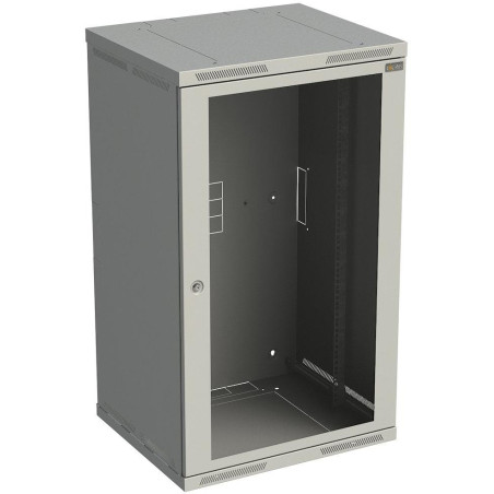 Solarix Rozvaděč nástěnný SENSA 21U 600mm, dveře sklo, RAL 7035, SENSA-21U-66-11-G