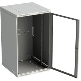 Solarix Rozvaděč nástěnný SENSA 21U 600mm, dveře sklo, RAL 7035, SENSA-21U-66-11-G