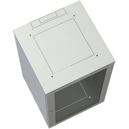 Solarix Rozvaděč nástěnný SENSA 21U 600mm, dveře sklo, RAL 7035, SENSA-21U-66-11-G