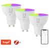 IMMAX NEO SMART sada 3x LED žiarovka GU10 4,8 W RGB+CCT farebná a biela, stmievateľná, Zigbee, TUYA
