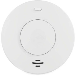 NEDIS Wi-Fi chytrý detektor kouře/ napájení z baterie/ hlas. 85 dB/ výdrž snímače a baterie 10 let/ Android/ iOS/ bílý