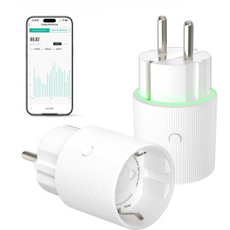 IMMAX NEO SMART chytrá vnitřní zásuvka THIN bez kolíku (typ F)/ IP20/ LED podsvícení/ RGB/ Wi-Fi/ LIDL/ TUYA