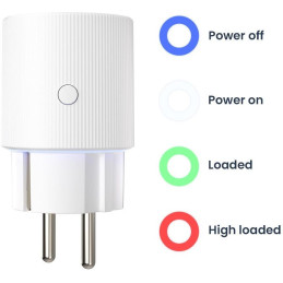 IMMAX NEO SMART chytrá vnitřní zásuvka THIN bez kolíku (typ F)/ IP20/ LED podsvícení/ RGB/ Wi-Fi/ LIDL/ TUYA